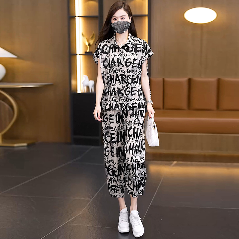 RY7420# 实拍2026夏装新款时尚洋气显瘦遮肉胖妹妹两件套气质大码女...