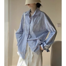 批发韩版春季宽松时尚长袖衬衫懒惰风<b class='q'>休闲</b>原宿百搭衬衣外套女