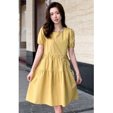 批发实拍孕妇哺乳连衣裙方领女装夏季宽松显瘦<b class='q'>外出</b>时尚辣妈气质产后喂