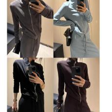 批发夹子力作zui显瘦 德绒衣服裙子两件套弹力舒适慵懒简约春款<b class='q'>套装</b>