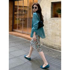 批发气质御姐穿搭一整套连衣裙子女夏季2026新款防晒衬衫半裙<b class='q'>两件</b>套装