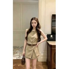 批发2026夏季新款<b class='q'>欧洲站</b>时尚气质轻奢无袖马甲短裤裙高级感洋气两件套