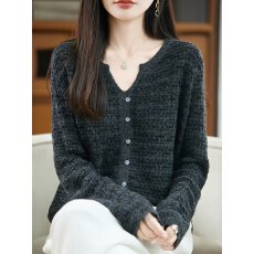 批发秋装V领小香风针织打底衫女2026新款上衣春秋大码女装秋冬毛衣
