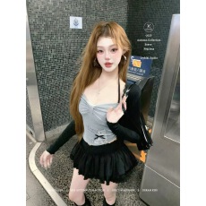 批发JOYKIKI鹅了么【漫画少女】甜妹<b class='q'>可爱</b>风春夏百搭挂脖印花上衣内搭