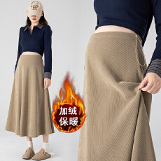批发实拍<b class='q'>孕妇</b><b class='q'>加绒</b>半身裙百褶半裙<b class='q'>孕妇</b><b class='q'>裙子</b>秋冬无托腹中长裙<b class='q'>孕妇</b><b class='q'>春秋装</b>