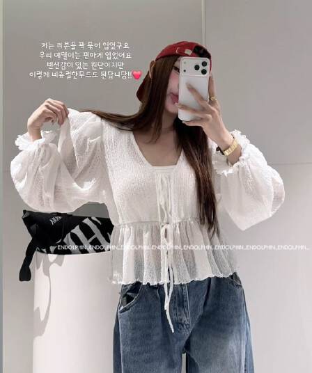 재고 있음 한국 동대문 ins 보 주님 26 가을 달콤함 루즈핏 어깨 패드 V넥 슬림해 보이는 레이스업 니트 여성 셔츠