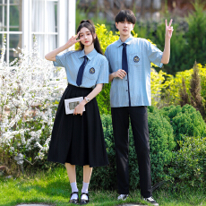 批发夏季休闲学院风初高中生学校演出表演校服学生班服套装