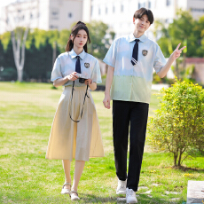 批发2026夏季<b class='q'>新款</b>男女短袖青春初高中生班服套装学生演出休闲校服