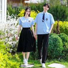 批发2026夏季英伦学院风初高中生表演合唱演出校服学生毕业季班服套装