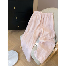 批发纯色天丝亚麻裤子女2026新款夏季高腰<b class='q'>九分</b>裤休闲宽松阔腿裤女