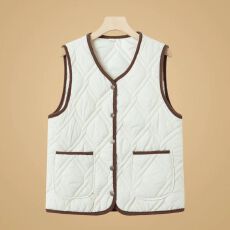 批发2025秋冬新款简约时尚百搭夹棉保暖马甲<b class='q'>背心</b>
