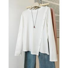 批发实拍大码女装2026<b class='q'>春</b>季新款设计感圆领显瘦内搭T恤打底衫上衣