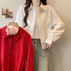 批发实拍大码女装2026春夏新款侧面抽绳短款防晒外套