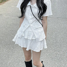 批发已出货chic<b class='q'>时尚</b>收腰显瘦上衣+短裙两件套