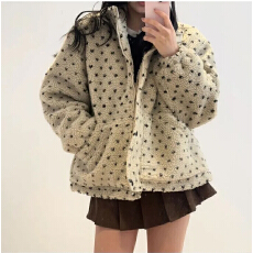 批发已出货 爱心羊羔毛加厚夹棉立领外套女