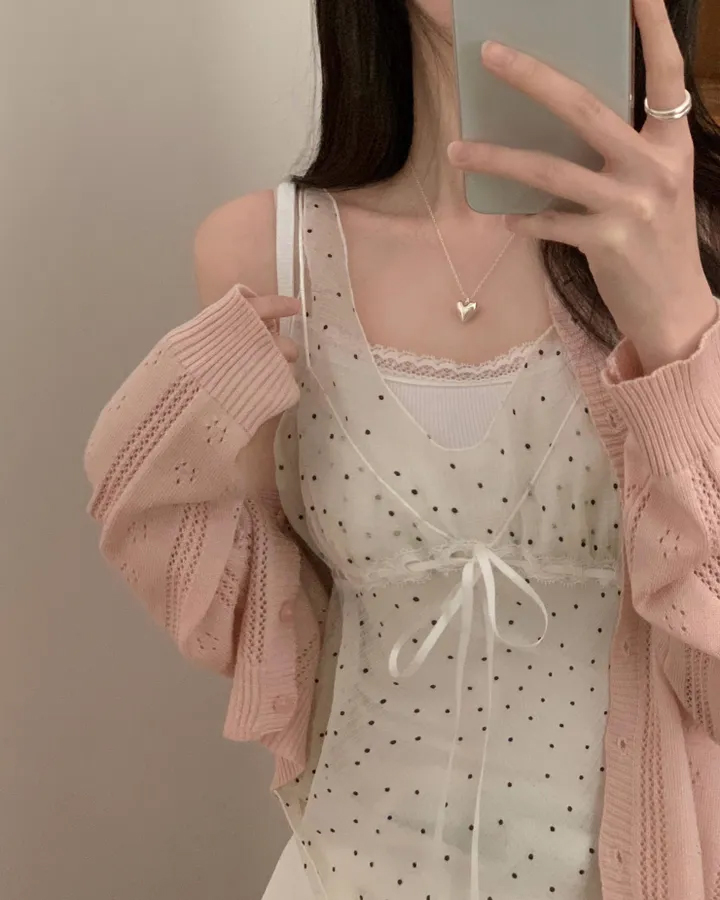 있음 선적 chic 패션 레이스 슬립 작은 셔츠