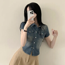 批发已出货 收腰显瘦洗水<b class='q'>牛仔</b><b class='q'>外套</b>女