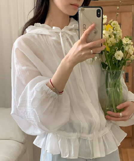있음 선적 chic 밑단 펌프 로프 후드 디자인 자외선 차단 짧은 여성 코트