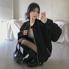 批发已出货 chic复古立领鹿皮绒夹克外套