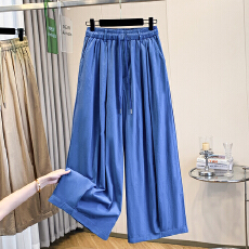 批发复古弯刀阔腿气球裤女春夏新款慵懒松弛感宽松高腰休闲<b class='q'>长裤</b>子