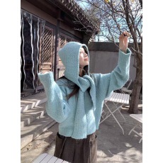 批发馨帮帮 清爽净色减龄软糯套头毛衣女秋冬氛围感气质奶呼呼针织衫