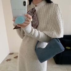 批发巨好看的女2025新款秋冬毛衣针织裙子套装韩系穿搭长裙两件套