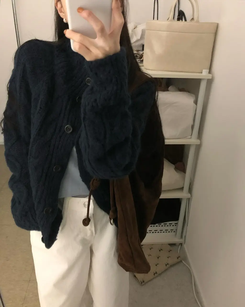 꽈배기 가디건 상세 이미지 4