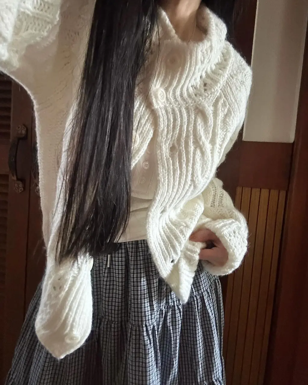 꽈배기 가디건 상세 이미지 10