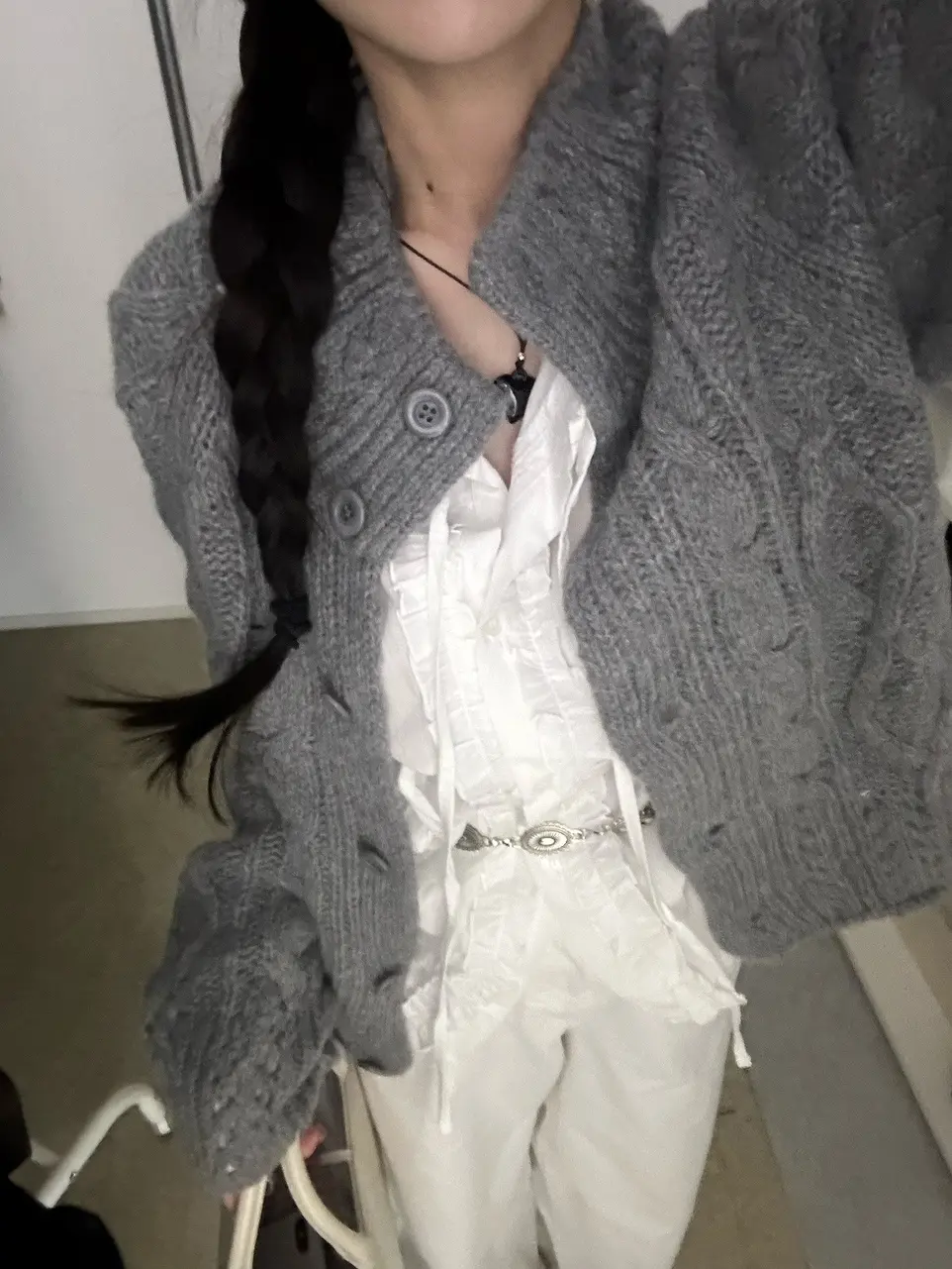 꽈배기 가디건 상세 이미지 38