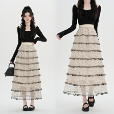 批发实拍2026年新款帛然高级感花边半身裙春<b class='q'>夏</b>季新款网纱蛋糕蓬蓬裙女