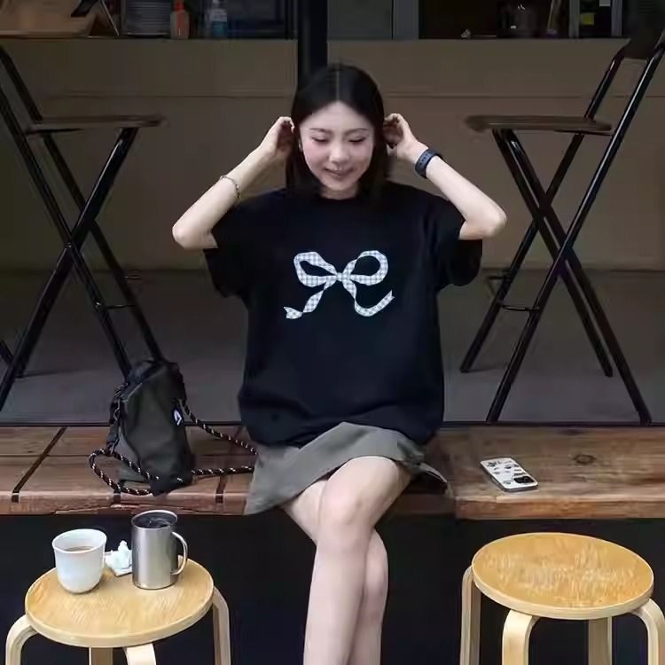 MY10827# 重磅/精梳纯棉纯棉92%棉8%氨纶S-3XL 夏装短袖T恤女女裝貨源服裝批發