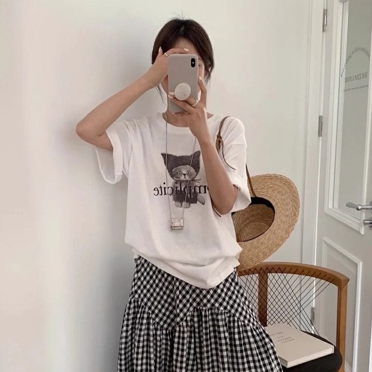 MY10817# 重磅/精梳纯棉纯棉92%棉8%氨纶S-3XL 夏装短袖T恤女女裝貨源服裝批發