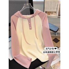 批发原版做工】连帽<b class='q'>卫衣</b>女士春秋装2025新款秋抽绳宽松时尚长袖上衣