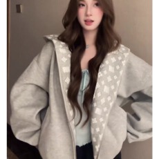 批发原版做工#有内贴+压线+大版型纯棉华棉开衫连帽卫衣秋季开衫外套