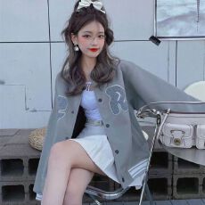 批发2025冬季新款加绒休闲刺绣棒球服外套男女<b class='q'>韩版</b>宽松设计感夹克百搭