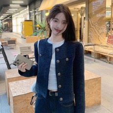 批发小香风外套女春秋款2025新款复古休闲<b class='q'>短款</b>小众气质韩系名媛上衣潮