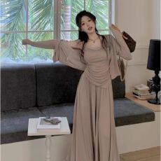 批发套装女装2025早秋<b class='q'>新款</b>开衫<b class='q'>外套</b>吊带背心上衣甜美显瘦半身裙三件套