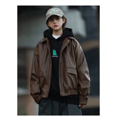 批发优质皮不臭衣短外套2025年女士新款春秋季美式高级感小个子皮夹克