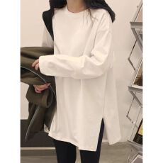 批发官图 【+原版质量】<b class='q'>纯棉</b>中长款长袖<b class='q'>T</b><b class='q'>恤</b>女打底衫叠穿卫衣