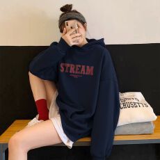 批发官图 华棉刷毛 薄款-加绒 2025年秋冬连帽卫衣女印花边<b class='q'>刺绣</b>