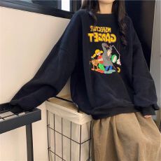 批发华棉复合-薄款310g加绒400g 2025年秋冬圆领<b class='q'>卫衣</b><b class='q'>女</b>印花百搭上衣