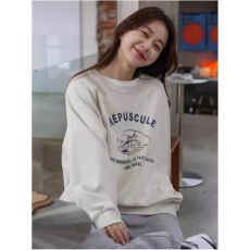 批发华棉复合-薄款310g加绒400g 2025年秋冬圆领<b class='q'>卫衣</b><b class='q'>女</b>印花百搭上衣