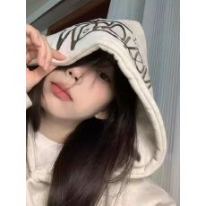 批发华棉复合-薄款310g加绒400g 2025年秋冬连帽<b class='q'>卫衣</b><b class='q'>女</b>印花百搭上衣