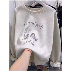 批发华棉复合-薄款310g加绒400g 2025年秋冬圆领<b class='q'>卫衣</b><b class='q'>女</b>印花百搭上衣