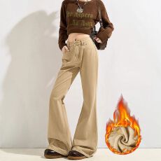 批发<b class='q'>韩版</b>通勤百搭微喇低腰牛仔<b class='q'>裤</b>春秋款新款显瘦加绒加厚微喇牛仔<b class='q'>裤</b>