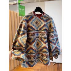 批发原版面料】2025年秋冬新款特大码300斤羊羔毛卫衣女<b class='q'>宽松</b><b class='q'>上衣</b>冬