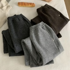 批发复合澳粒绒】2025年秋冬特大码300斤直筒<b class='q'>裤</b>女慵懒加绒奶奶<b class='q'>裤</b>冬季