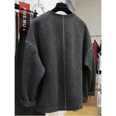 批发德绒】特<b class='q'>大码</b>300斤慵懒风宽松圆领卫衣<b class='q'>女</b>独特宽松休闲上衣