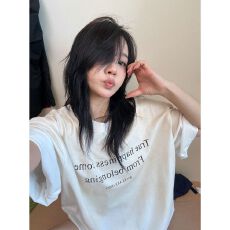 批发官图 21支纯棉-210克100%棉 春装长袖T恤女宽松上衣印花