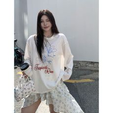 批发官图【+原版质量】防晒罩衫女t恤夏季花朵印花宽松上衣